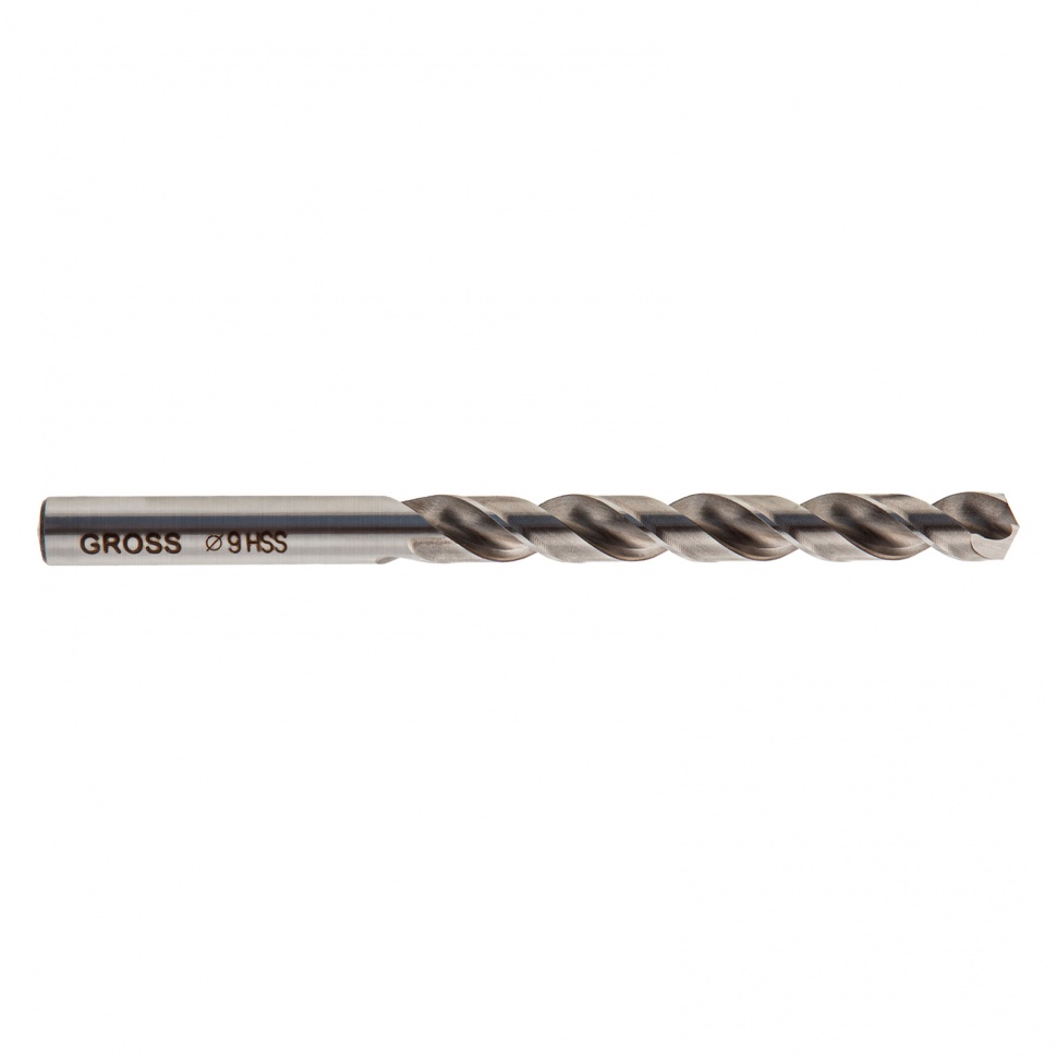 Сверло спиральное по металлу, 9 мм, HSS, 338 W Gross