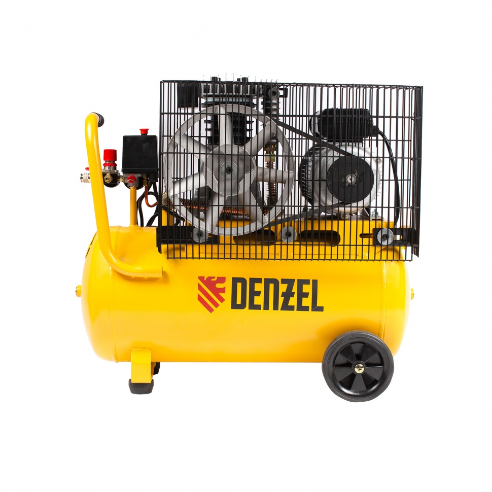 Воздушный компрессор с ременным приводом DENZEL BCI2300/50 2.3 кВт, 50 литров, 400 л/мин 58113
