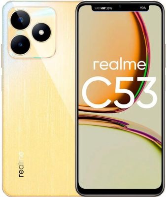 Смартфон Realme C53 128Gb 6Gb золотой моноблок 3G 4G 2Sim 6.74