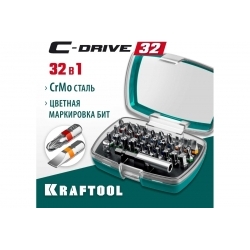 Набор многофункциональных бит KRAFTOOL C-Drive 32 32 предмета, в боксе 26067-H32