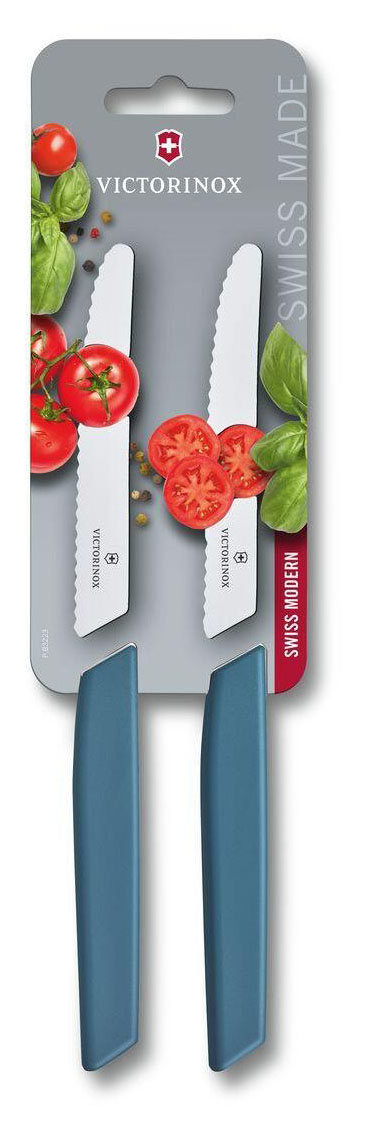 Набор ножей кухон. Victorinox Swiss Modern (6.9006.11W2B) компл.:2шт синий блистер