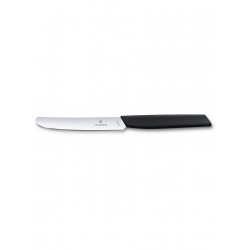 Нож кухонный Victorinox Swiss Modern (6.9003.11) стальной столовый лезв.110мм прямая заточка черный