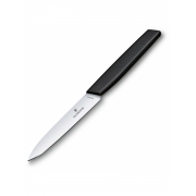 Нож кухонный Victorinox Swiss Modern (6.9003.10) стальной разделочный лезв.100мм прямая заточка черный