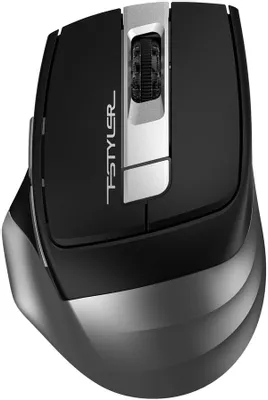 Мышь A4Tech Fstyler FB35S серый/черный оптическая (2000dpi) silent беспроводная BT/Radio USB для ноутбука (6but)