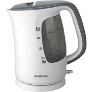 Чайник электрический Starwind SKG3025 2.5л. 2200Вт белый/серый (корпус: пластик)