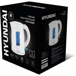 Чайник электрический Hyundai HYK-P2407 1.7л. 2200Вт белый/голубой