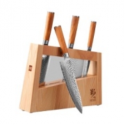 Набор кухонных ножей из дамасской стали HuoHou Damascus Kitchen KnifeSet (HU0257 Brown RUS) 