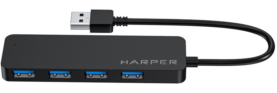 USB-концентратор HARPER HUB-04P Black
