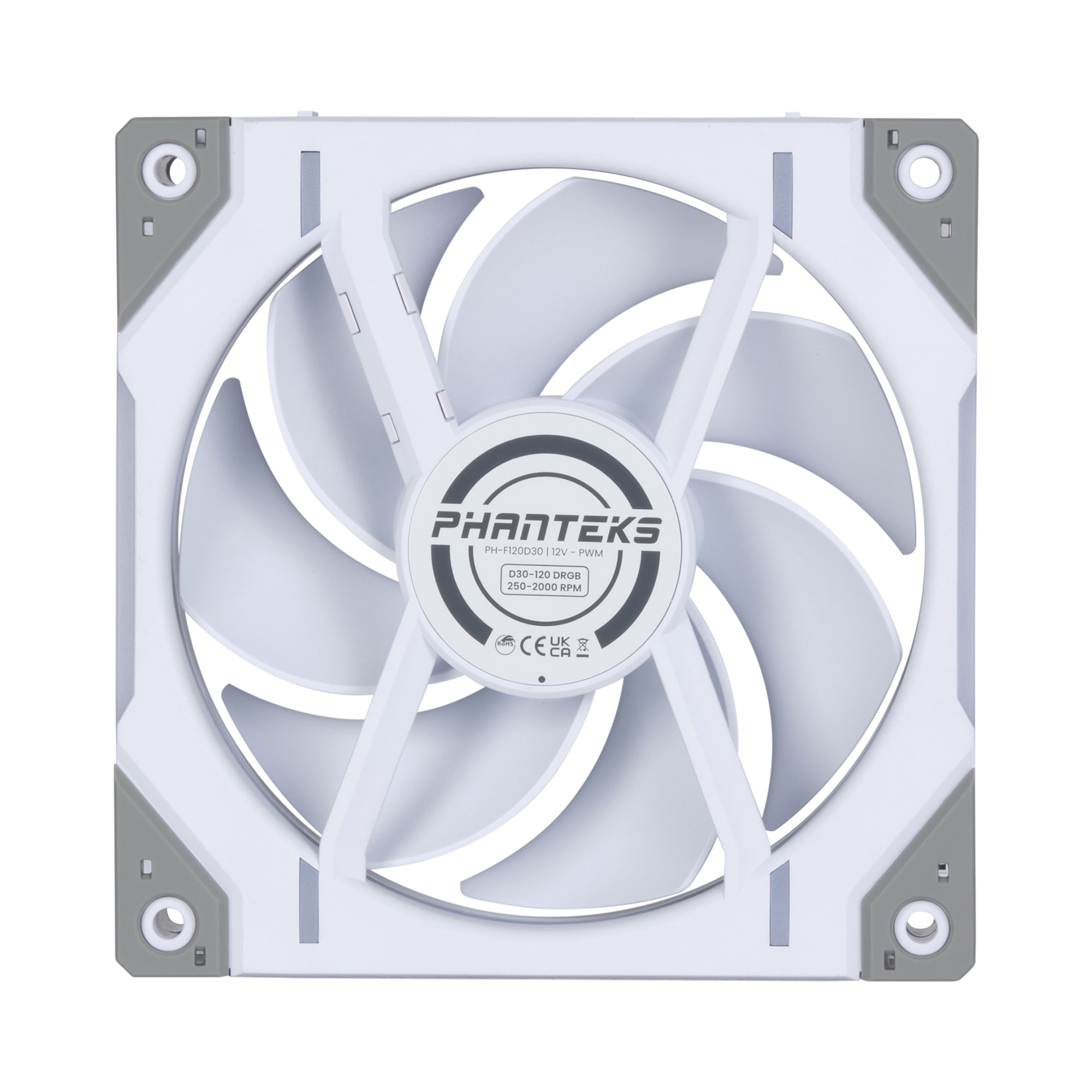 Комплект вентиляторов (3 шт.) PHANTEKS D30 DRGB White 120x120x30мм (PH-F120D30_DRGB_PWM_WT01_3P)