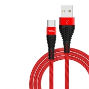 Кабель USB/Type-C TFN Forza 1m (CFZUSBCUSB1M), красный