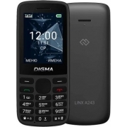 Мобильный телефон Digma A243 Linx 32Mb 32Mb черный моноблок 2Sim 2.4" 240x320 GSM900/1800 GSM1900