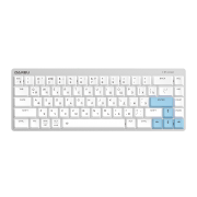 Клавиатура беспроводная Dareu EK868 White-Blue (белый/голубой), подключение: проводное+Bluetooth, свитчи: ультратонкие Kailh-Dareu Brown