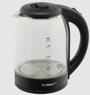 Чайник SCARLETT SC-EK27G90, черный