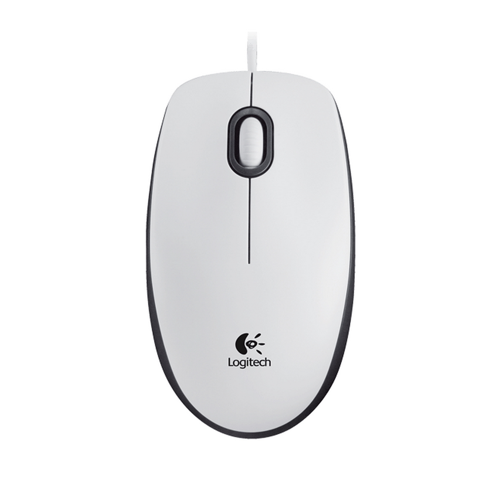 Мышь Logitech M100 White белая, оптическая, 1000dpi, USB, 1.8м