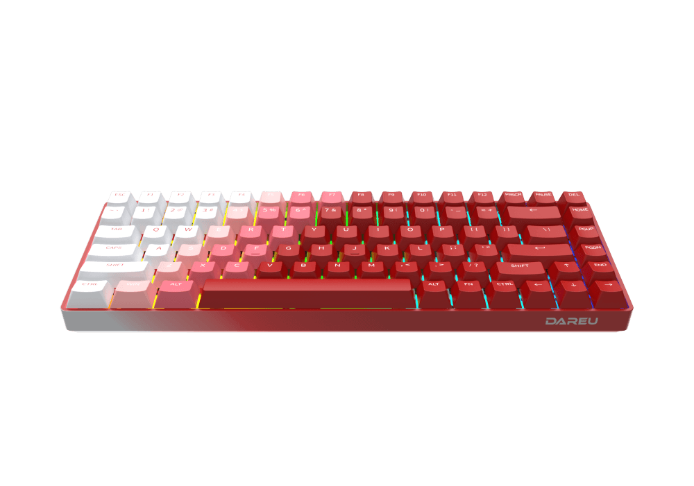 Клавиатура механическая беспроводная Dareu A84 Flame Red (красный), 84 клавиши, подключение проводное+Bluetooth+2.4GHz, аккумулятор 2000mAh