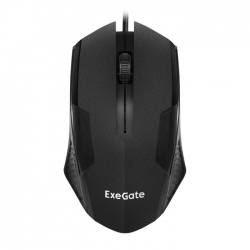 Мышь ExeGate SH-9025L (USB, оптическая, 1000dpi, 3 кнопки и колесо прокрутки, длина кабеля 2м)  черная, RTL