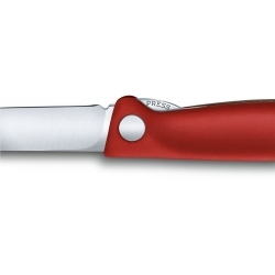 Нож кухонный Victorinox Swiss Classic (6.7801.FB) стальной для овощей лезв.110мм прямая заточка красный блистер