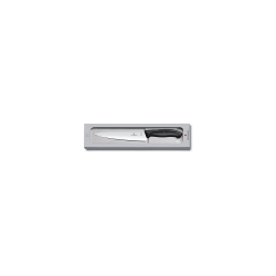 Нож кухонный Victorinox Swiss Classic (6.8003.22G) стальной разделочный лезв.220мм прямая заточка черный подар.коробка