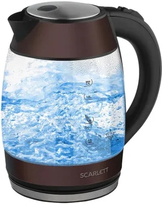 Чайник электрический Scarlett SC-EK27G100 1.7л. 2200Вт коричневый/черный