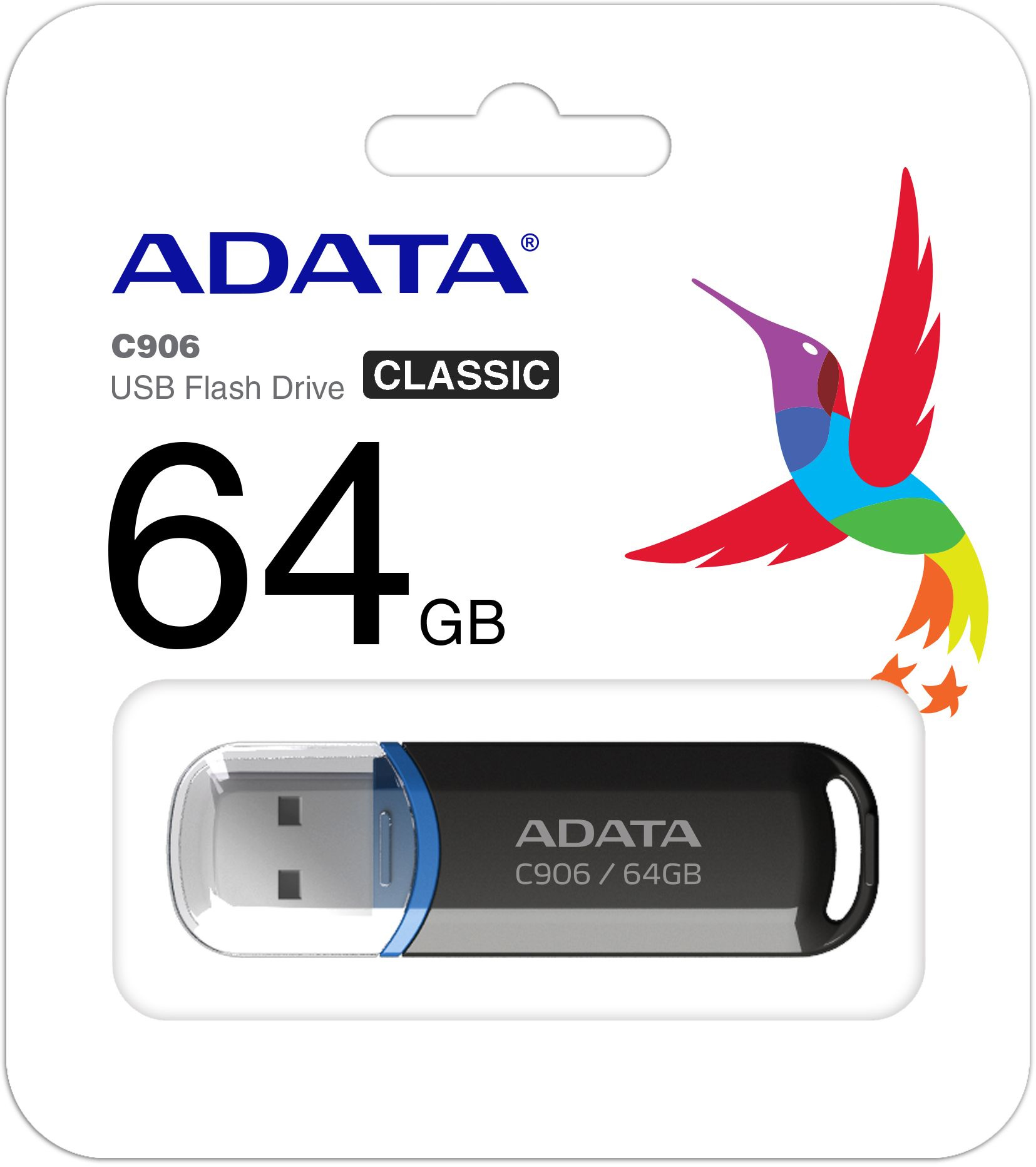 Флеш Диск A-Data 64Gb Classic C906 AC906-64G-RBK USB2.0, черный