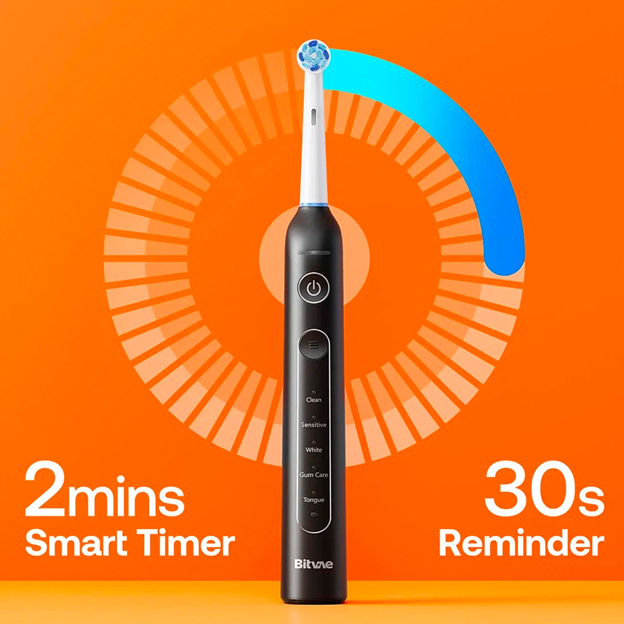 Электрическая зубная щетка Bitvae R2 Rotary E- Toothbrush GLOBAL, черная