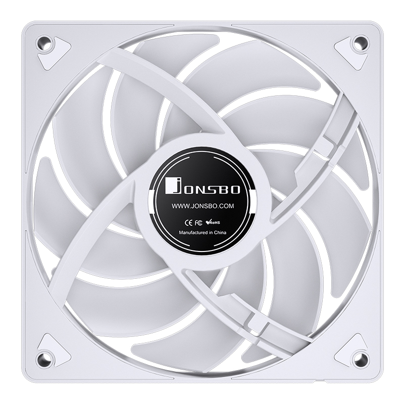 Вентилятор JONSBO SL-120W 120х120х25мм (60шт/кор, PWM, ARGB LED, 4 pin, белый) Retail