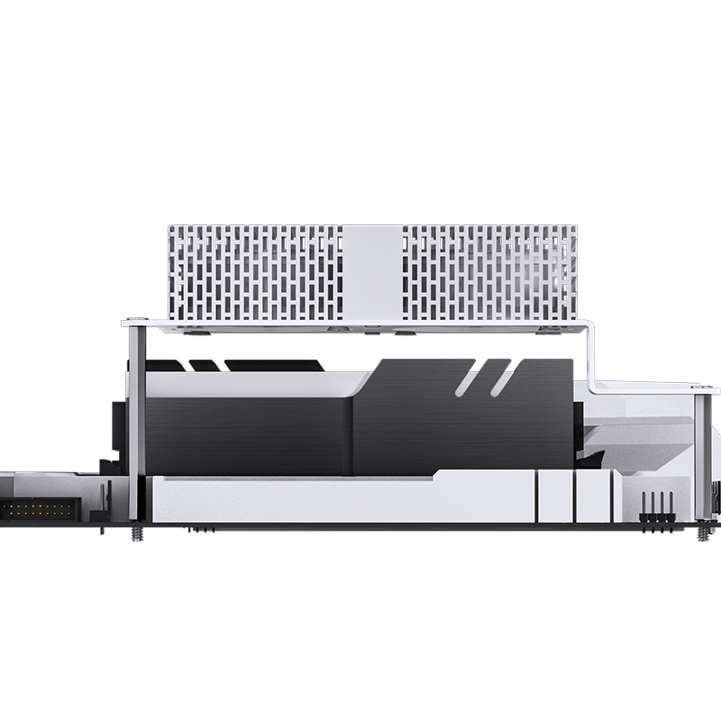Радиатор для для оперативной памяти JONSBO NF-1 ARGB White (2x50mm ARGB FAN, черный, 4-pin, 3-pin 5V, белый)