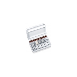 Маникюрно-педикюрный набор Beurer MP52 насадок в компл.:7шт (подсветка) белый/розовый