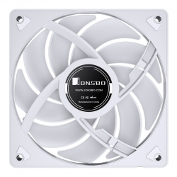 Вентилятор JONSBO SL-120W 120х120х25мм (60шт/кор, PWM, ARGB LED, 4 pin, белый) Retail