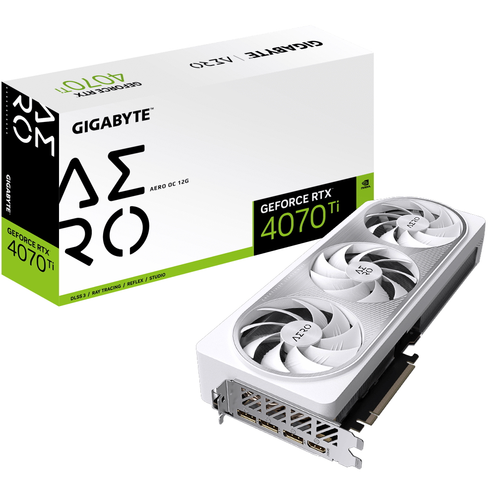 Видеокарта GIGABYTE GeForce RTX 4070 Ti AERO OC V2 12Gb (GV-N407TAERO OCV2-12GD)