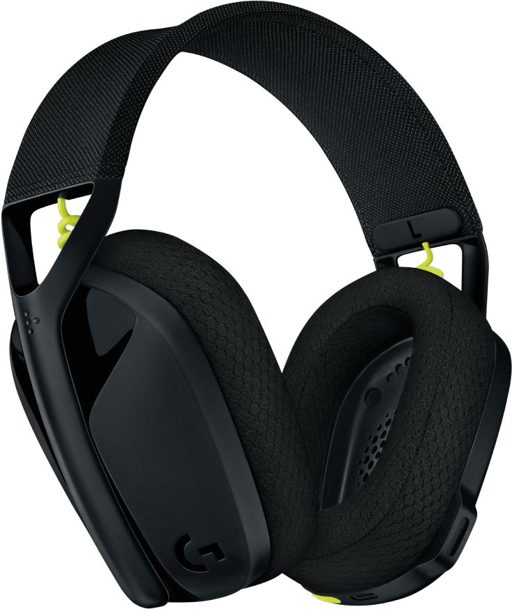 Наушники с микрофоном Logitech G435 Lightspeed, черный/желтый (981-001050)