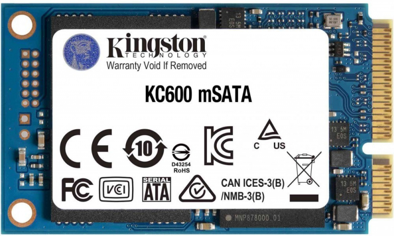 SSD накопитель mSATA KINGSTON KC600 256GB (SKC600MS/256G)