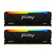 16GB DDR4 2666MHz DIMM FURY Beast Black RGB PnP KF426C16BB2AK2/16 kit 2x8Gb, CL16, 288-pin Non-ECC