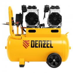 Безмаслянный малошумный компрессор Denzel DLS 2200/50, 2200 Вт, 2x1100, 50 л, 380 л/мин 58031
