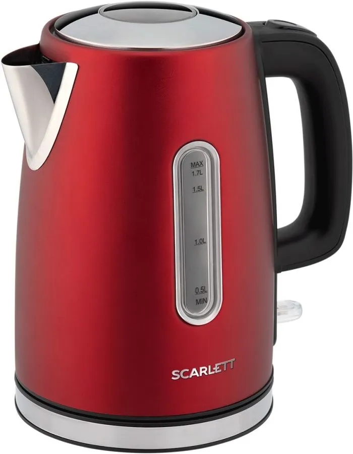 Чайник электрический Scarlett SC-EK21S83 1.7л. 2200Вт, красный/черный 