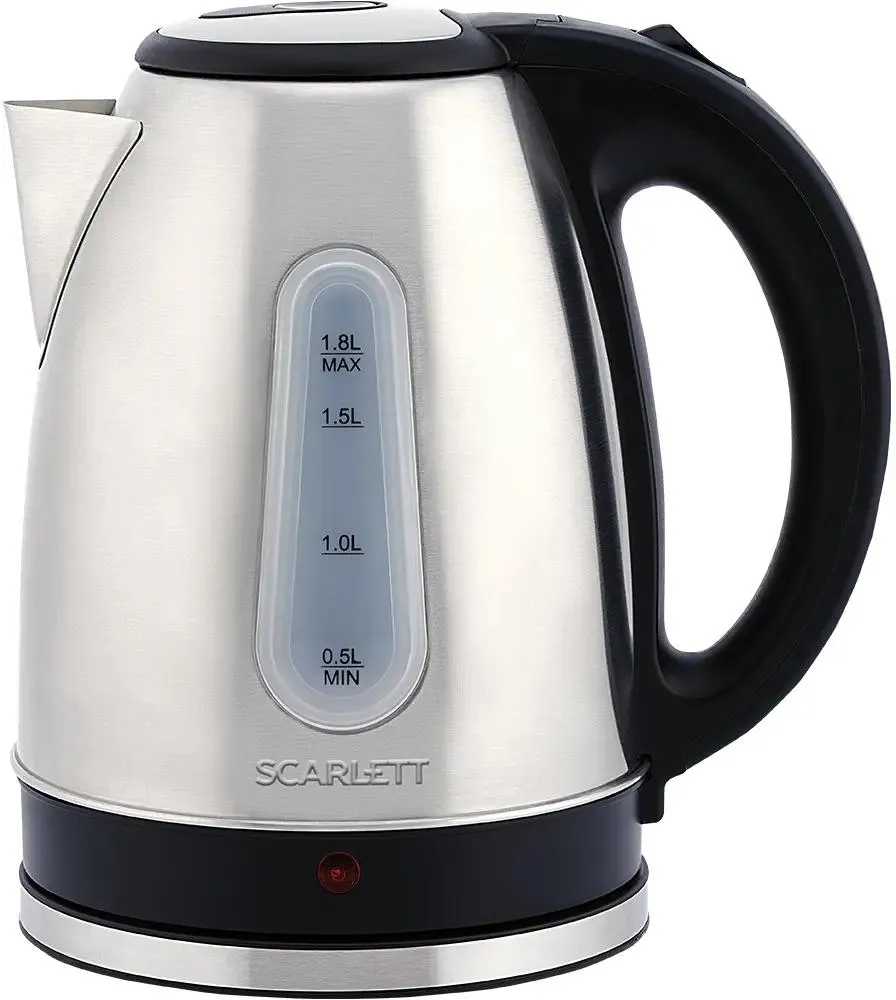 Чайник электрический Scarlett SC-EK21S75 1.8л. 2200Вт, серебристый/черный  