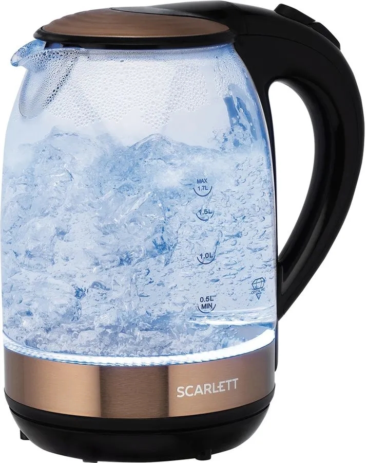 Чайник электрический Scarlett SC-EK27G81 2200Вт, бронзовый/черный  