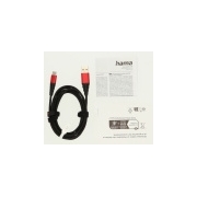 Кабель Hama H-201540 00201540 USB-A-USB-C 1.5м черный/красный