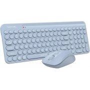Клавиатура + мышь A4Tech Fstyler FG3300 Air клав:синий мышь:синий USB беспроводная slim Multimedia