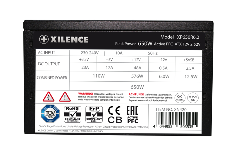 Блок питания Xilence XN420 XP650R6.2 650W, черный