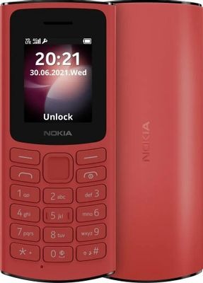 Мобильный телефон Nokia 105 (TA-1557 )DS EAC 0.048 красный моноблок 3G 1.8