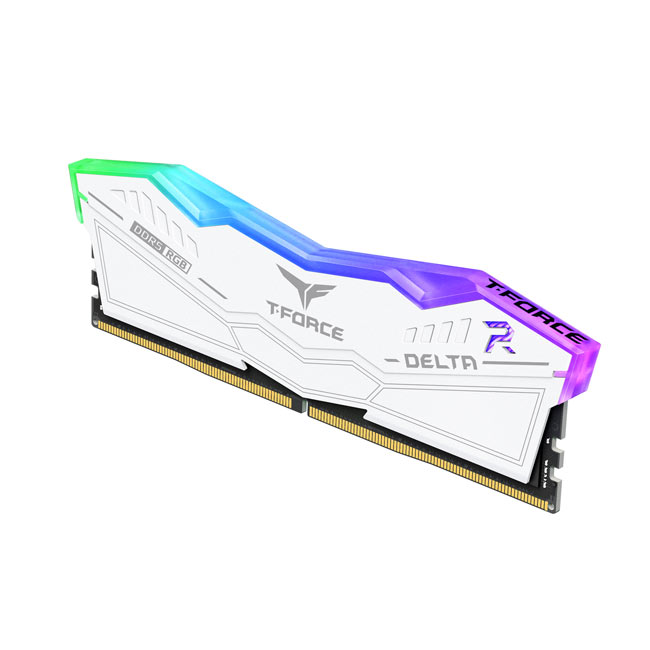 Модуль памяти DDR5 TEAMGROUP T-Force Delta RGB 32GB (2x16GB) 7800MHz CL38 (38-48-48-84) 1.4V / FF4D532G7800HC38DDC01 / White