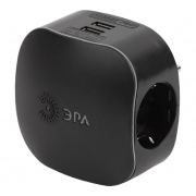 Разветвитель электрический ЭРА Б0046364 SP-3e-USB-BLACK, черный