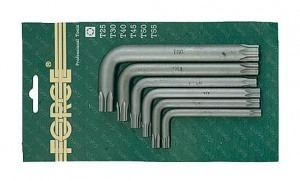 Набор Г-образных ключей с звездочек FORCE Т40-Т60 6 предметов 5063