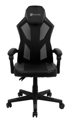 Кресло игровое Оклик - 121G черный сиденье черный искусст.кожа/сетка с подголов. крестов. пластик черный