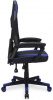 Кресло игровое Оклик -121G черный/синий сиденье черный/синий искусст.кожа/сетка с подголов. крестов. пластик черный