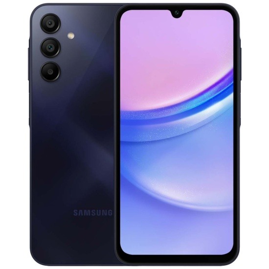 Смартфон Samsung SM-A155F Galaxy A15 128Gb 4Gb темно-синий моноблок 3G 4G 6.5