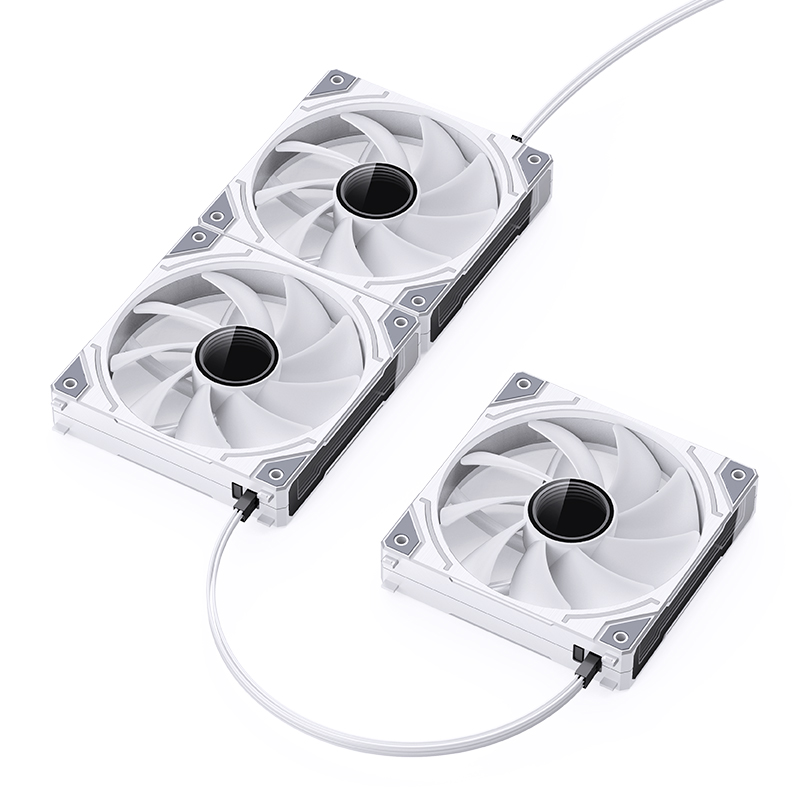 Вентилятор JONSBO ZH-120W(3 in 1) White 120х120х25мм (20шт/кор, ARGB LED, 4 pin, белый) Retail