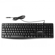 Клавиатура проводная Gembird KB-8410, мембранная, 104 клавиш, кабель 1.5м, черная