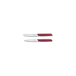 Набор ножей кухон. Victorinox Swiss Modern (6.9096.2L4) компл.:2шт бордовый карт.коробка